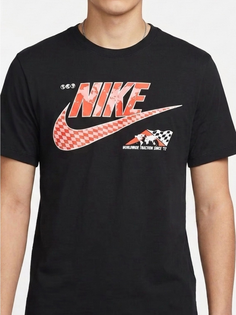 NIKE Air Worldwide Traction Racing Short Sleeve Cotton Tee Mens S NWT